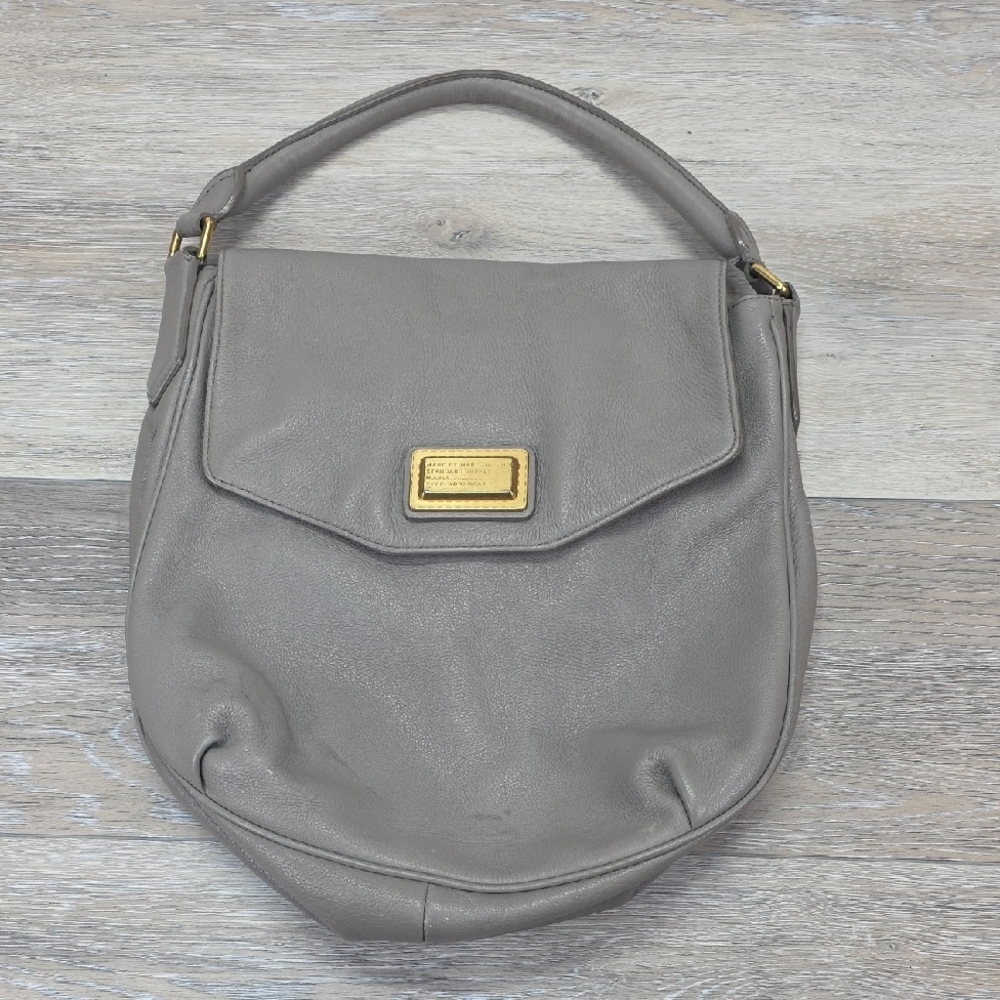 Marc by Marc Jacobs Leather Standard Supply Workwear Crossbody Handbag Taupe - Picture 2 of 15